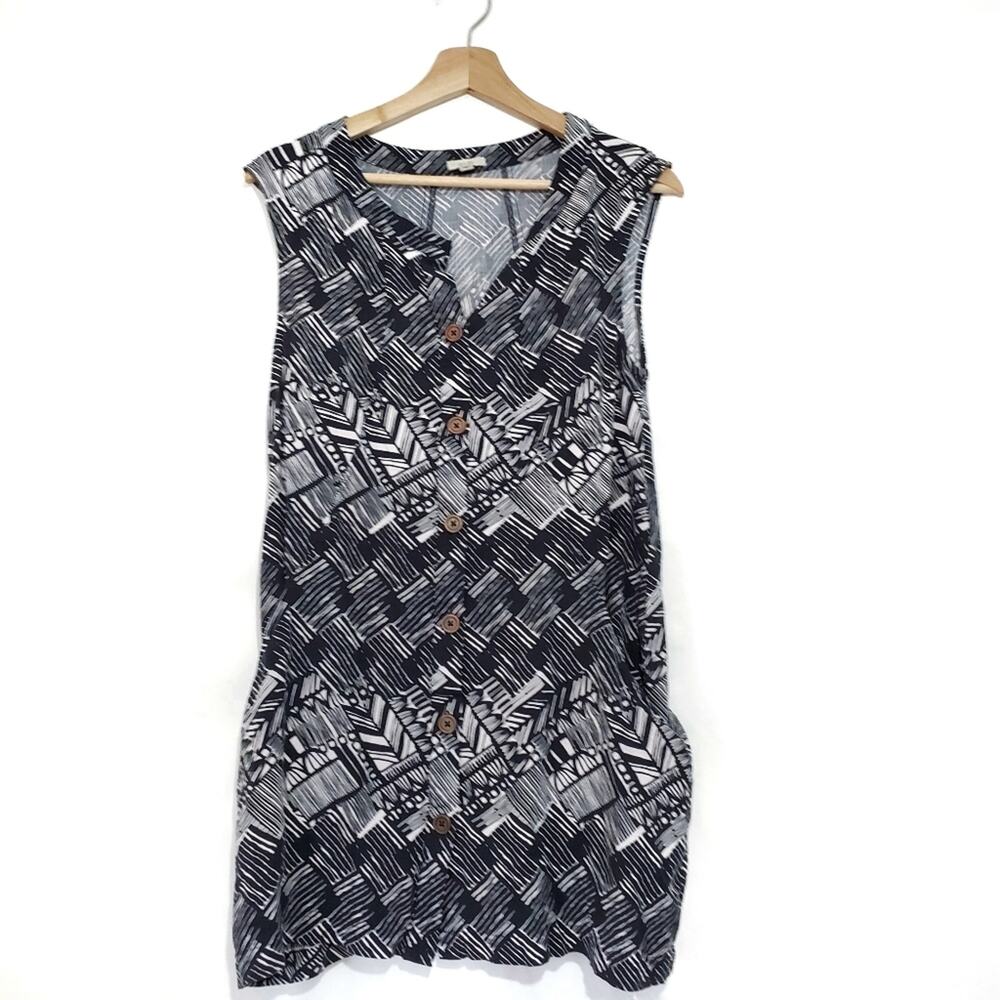 Ecote | Patterned Pocket Button Up Tunic